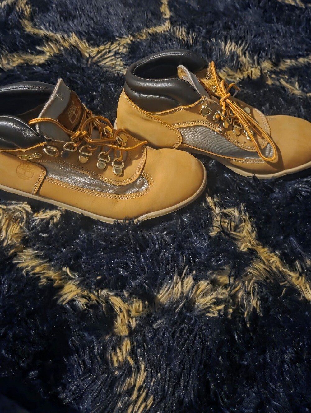 Timberland Wheat Leather Work-Style Boots with Black Collar